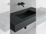 Plan vasque lavabo sur mesure : L 120 à 201 x P 40 à 51 cm, finition lisse mate, 10 couleurs au choix, Anti bactérien, résine Akrytan® teinté dans la masse, Livraison Offerte.